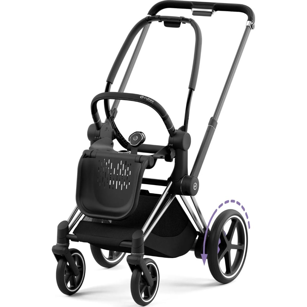 CYBEX PRIAM ベビーカー ブラック e-PRIAM Cybex E-Priam 4 Frame & Seat RBA - Chrome with Black Details